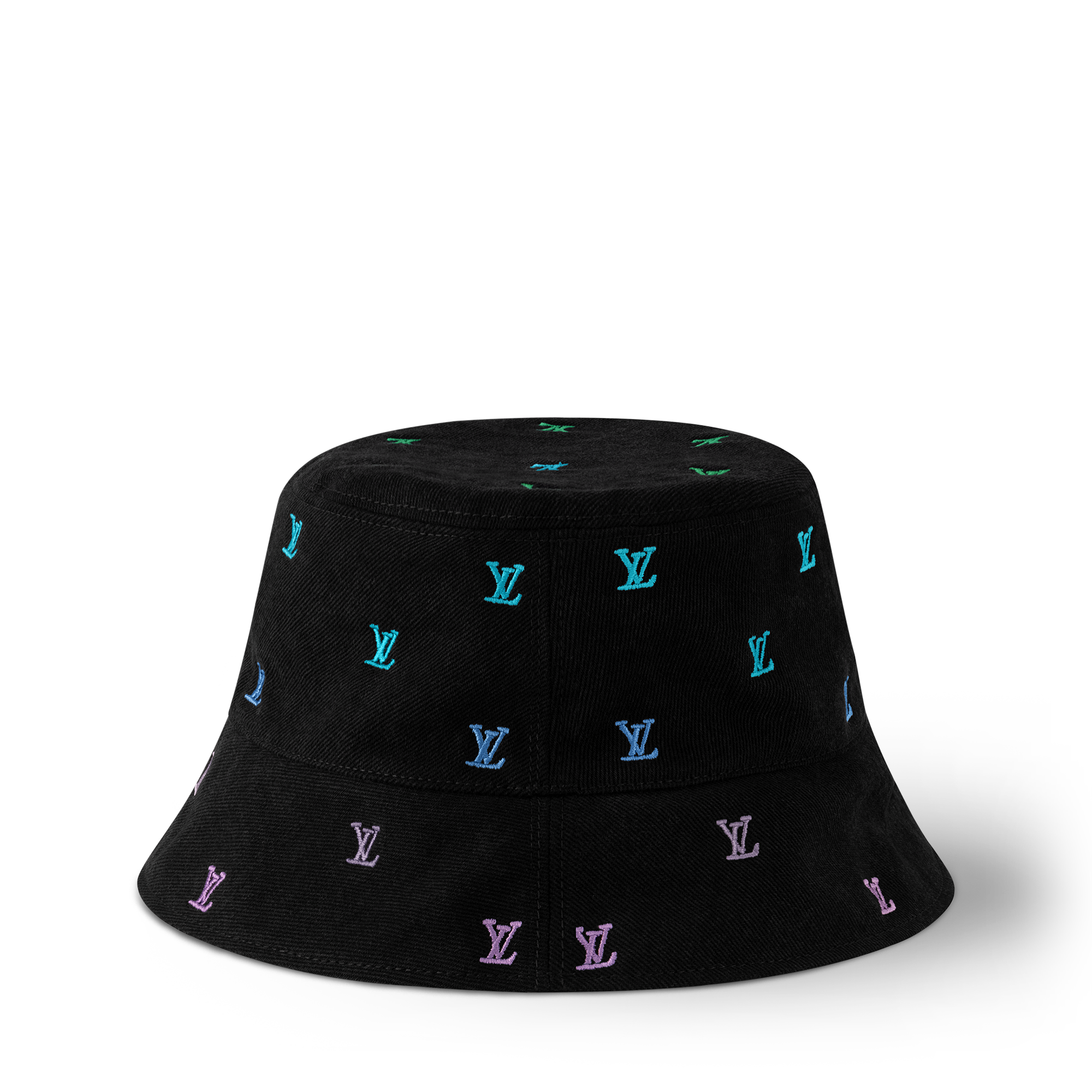 LV Blason Shading Denim Reversible Bucket Hat S00 - Accessories